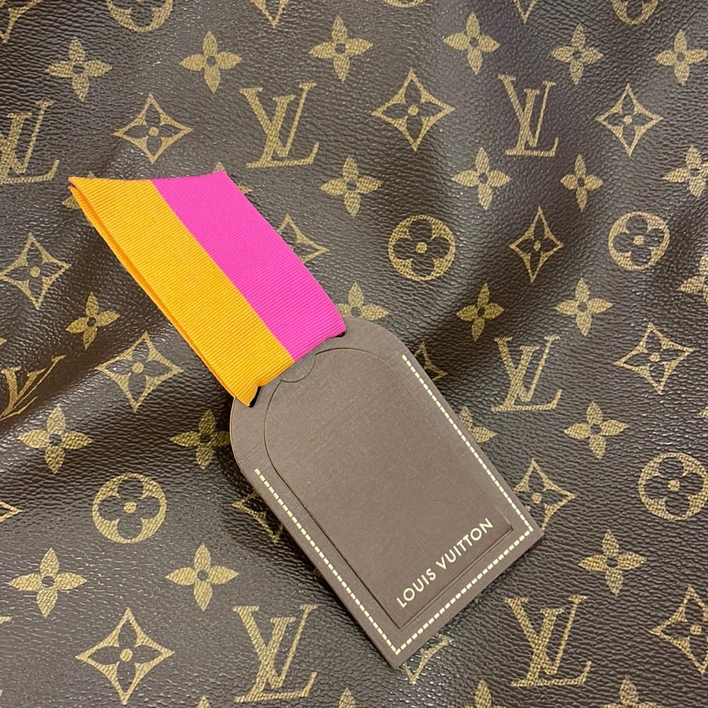 Authentic Louis Vuitton Paper Luggage Tag with Ribbon